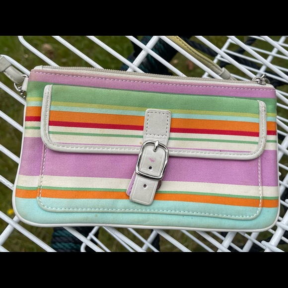 Coach Hampton multi colored wristlet - Picture 1 of 9